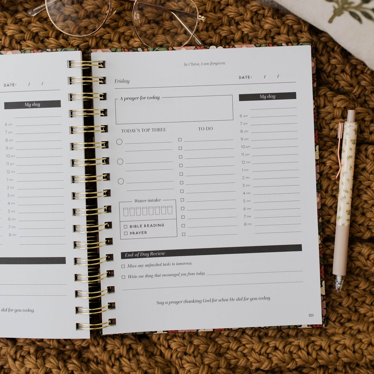 Daily Grace Planner - Almond Blossom Spiral | TDGC