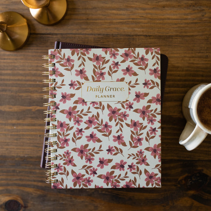 Christian women's planner on table