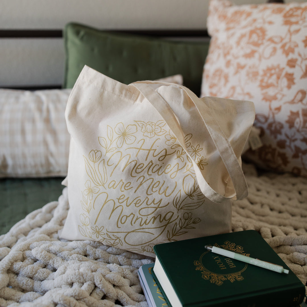 His Mercies Are New Tote