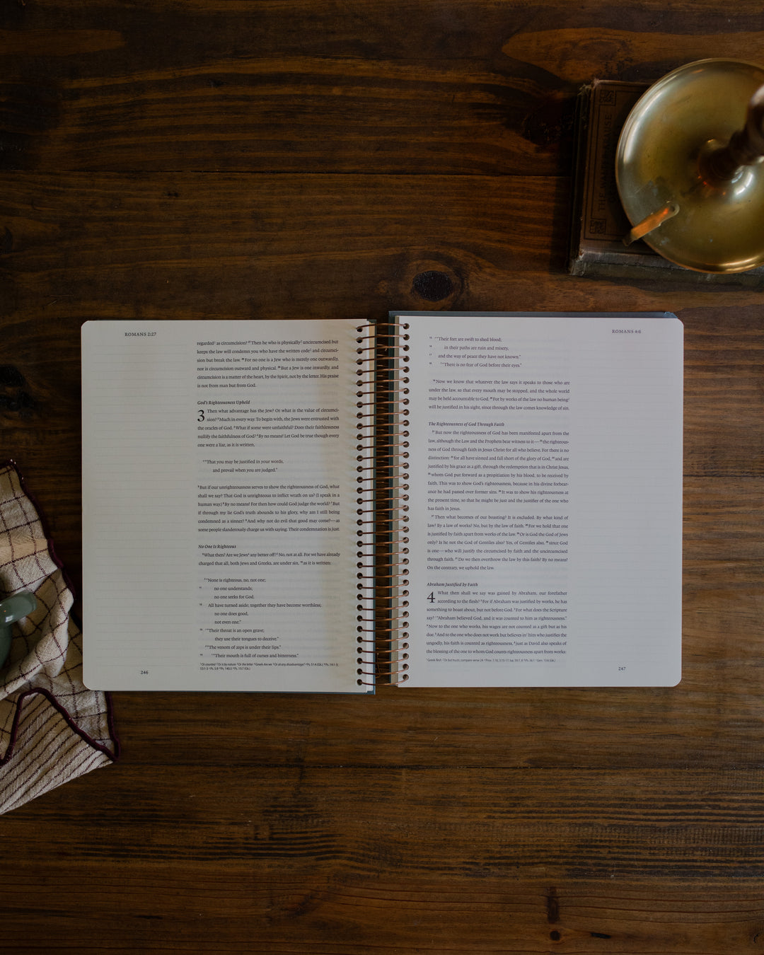 Interior of Bible on a table