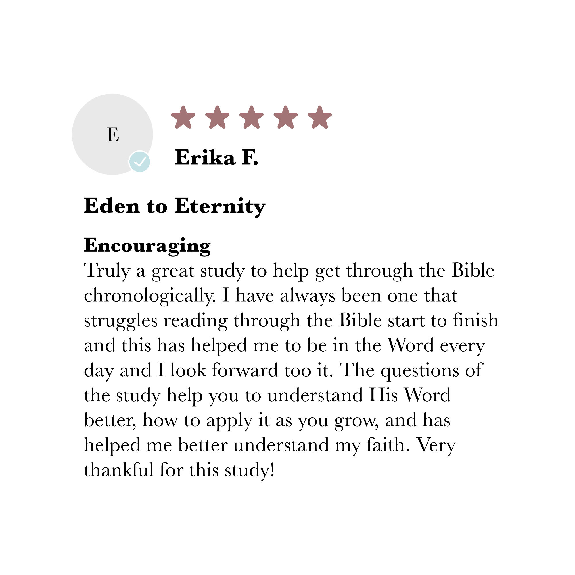 Review from Erika F.