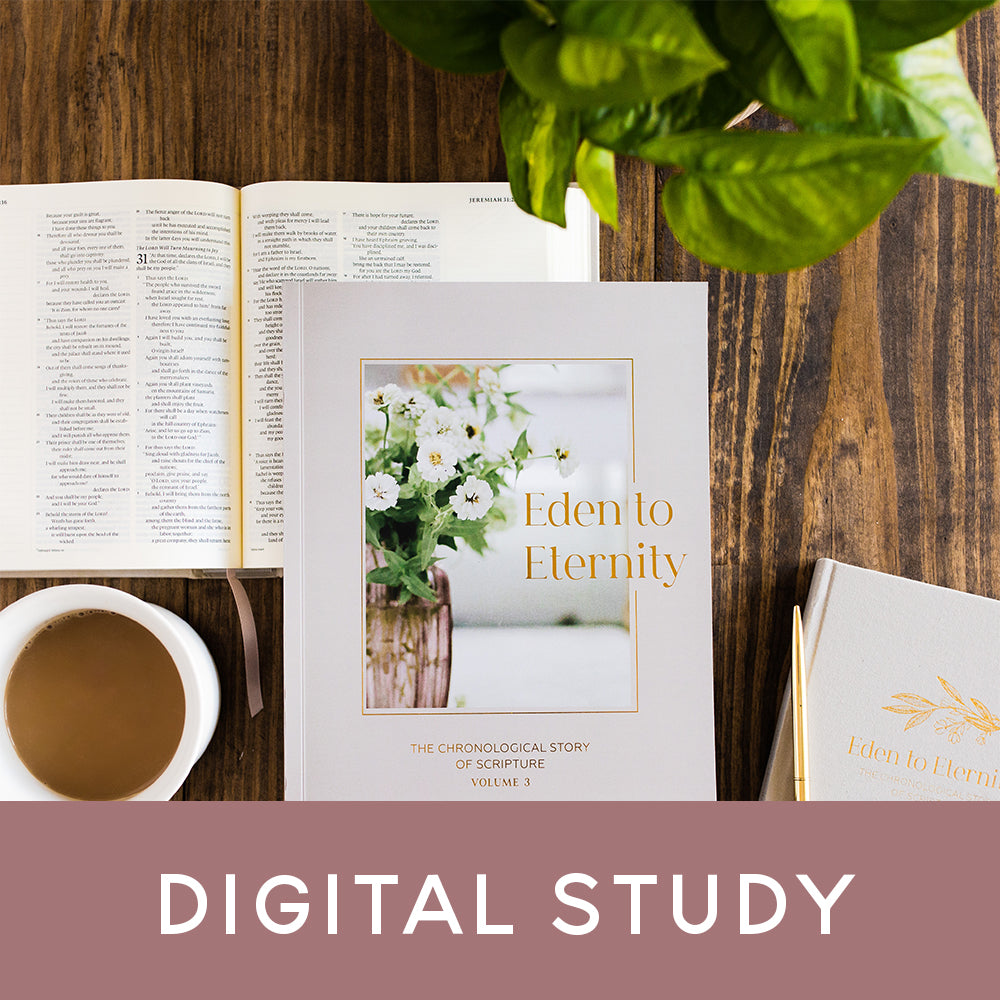 Bible study on a Bible next to a mug of coffee. The words Digital Study overlay the image. 