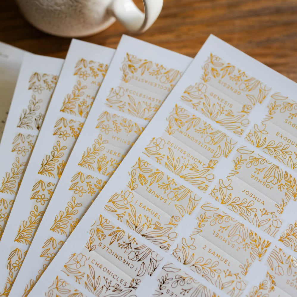 Gold Foil Bible Tabs for Bible organization 