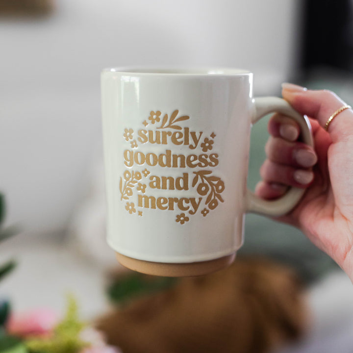 Mug displaying floral design for christian women