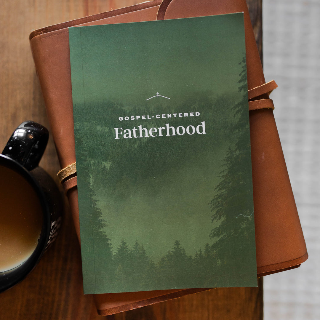 Fatherhood booklet displayed over bible 