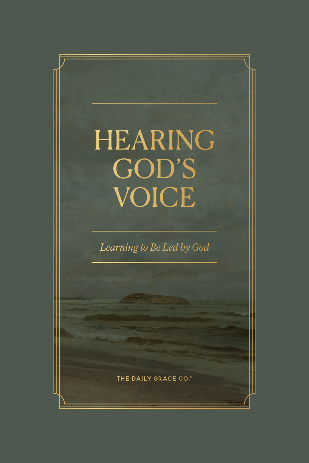 A book cover titled 'HEARING GOD'S VOICE' with the subtitle 'Learning to Be Led by God' and the brand 'THE DAILY GRACE CO.' at the bottom.