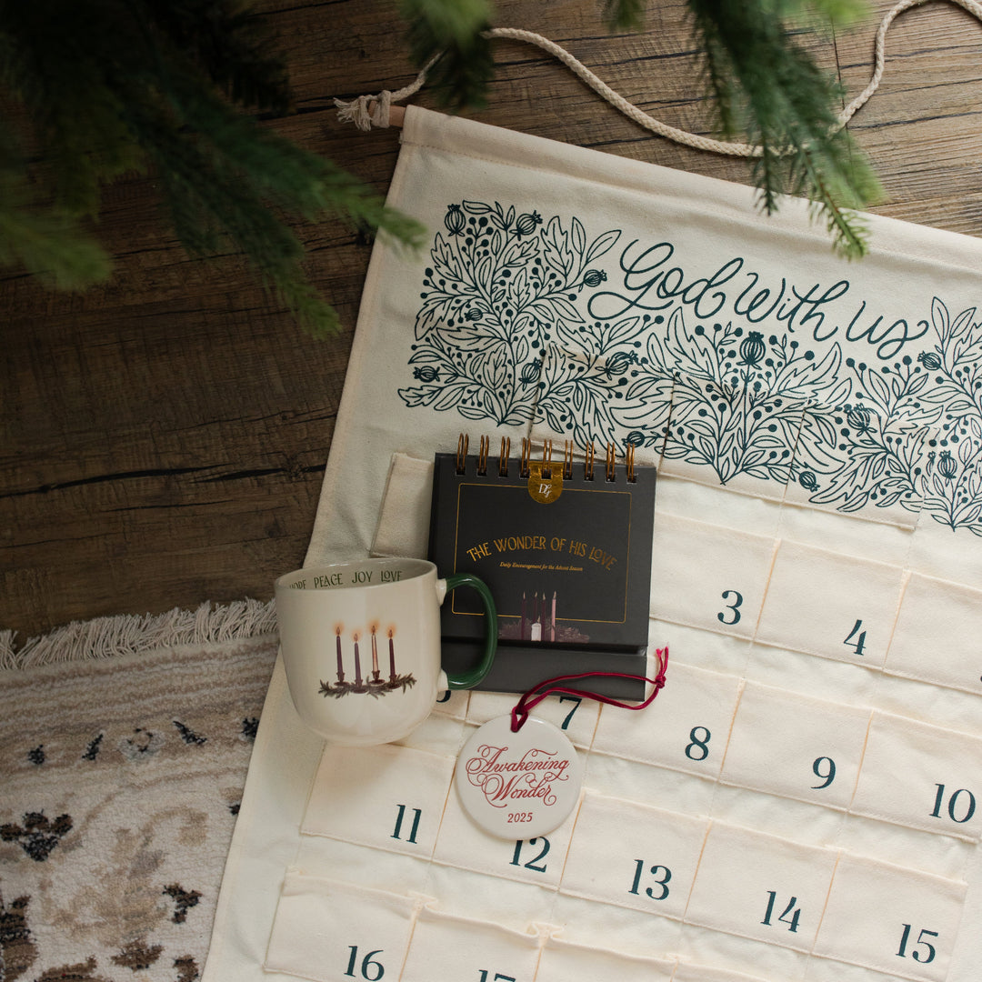 The Advent Home Bundle on a rug and wooden floor