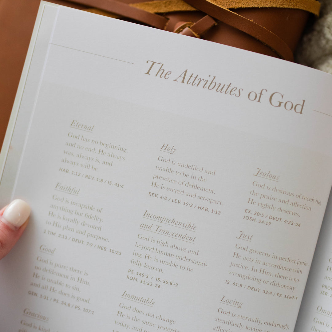 Attributes of God page from women’s Bible Study on anxiety