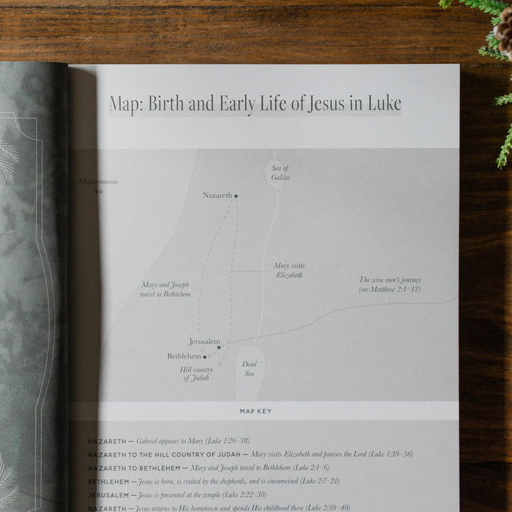 Map of Israel during Jesus' life in Christian Women's Advent Study