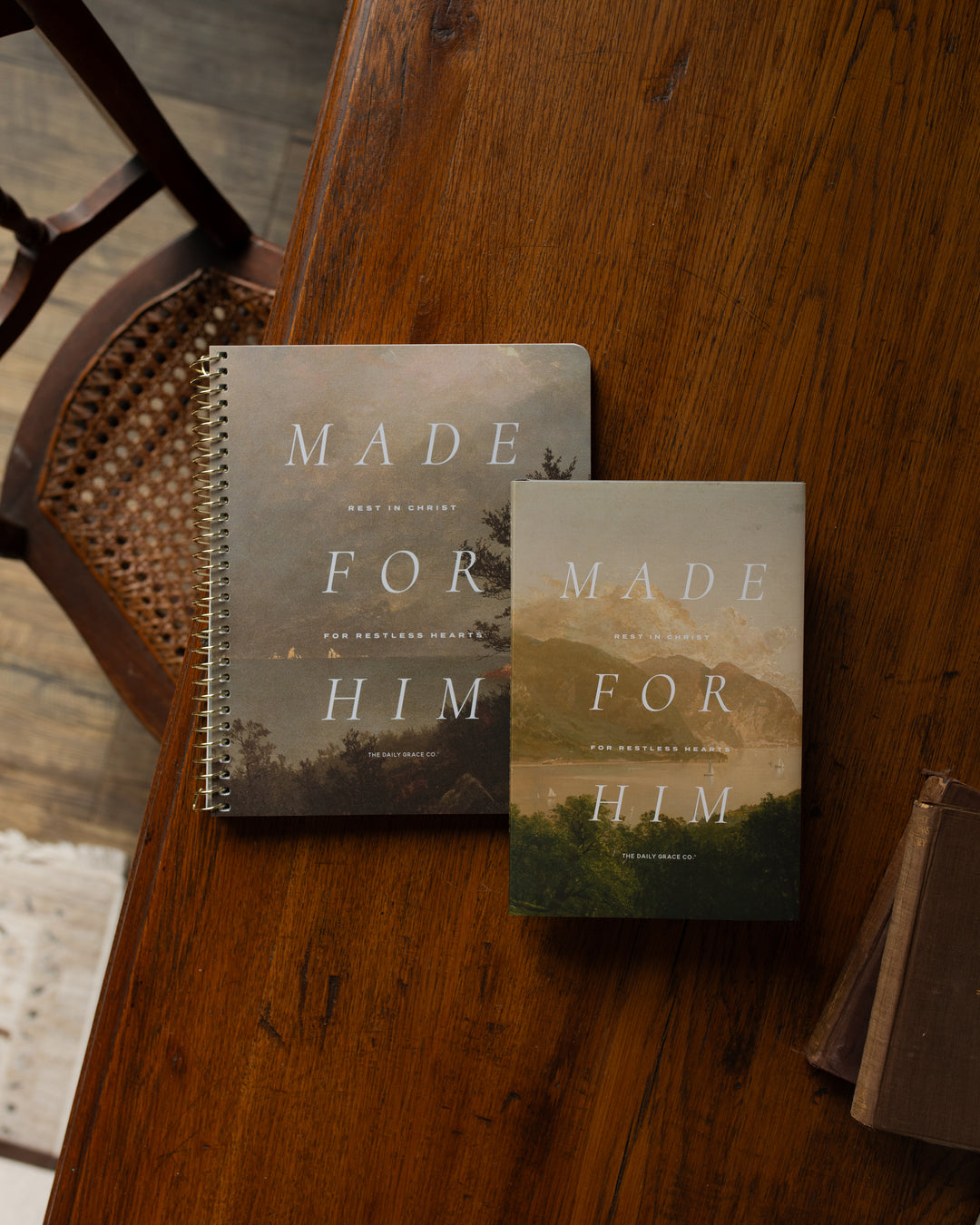 Made for him His and Her Bundle on a wooden table