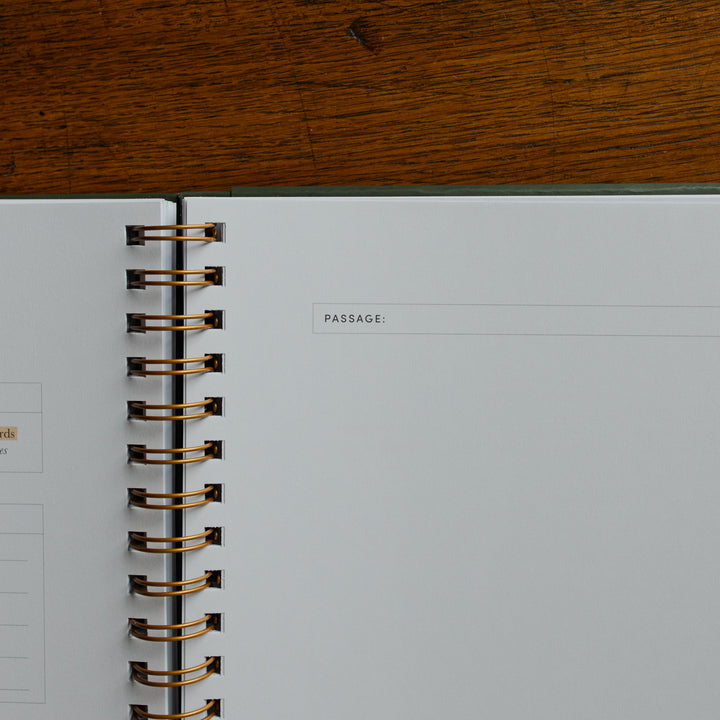 Up close of a section in the Mark it Up Journal to the Passage fill in section