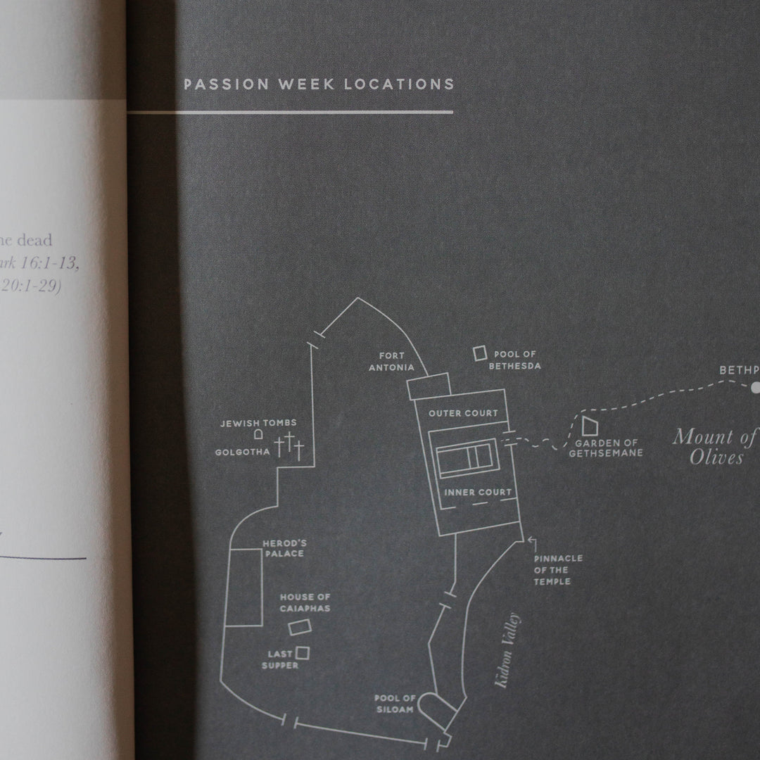 passion week locations in christian bible study 40 days with Jesus