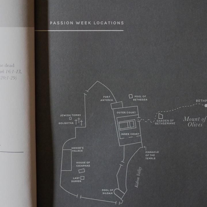 passion week locations in christian bible study 40 days with Jesus