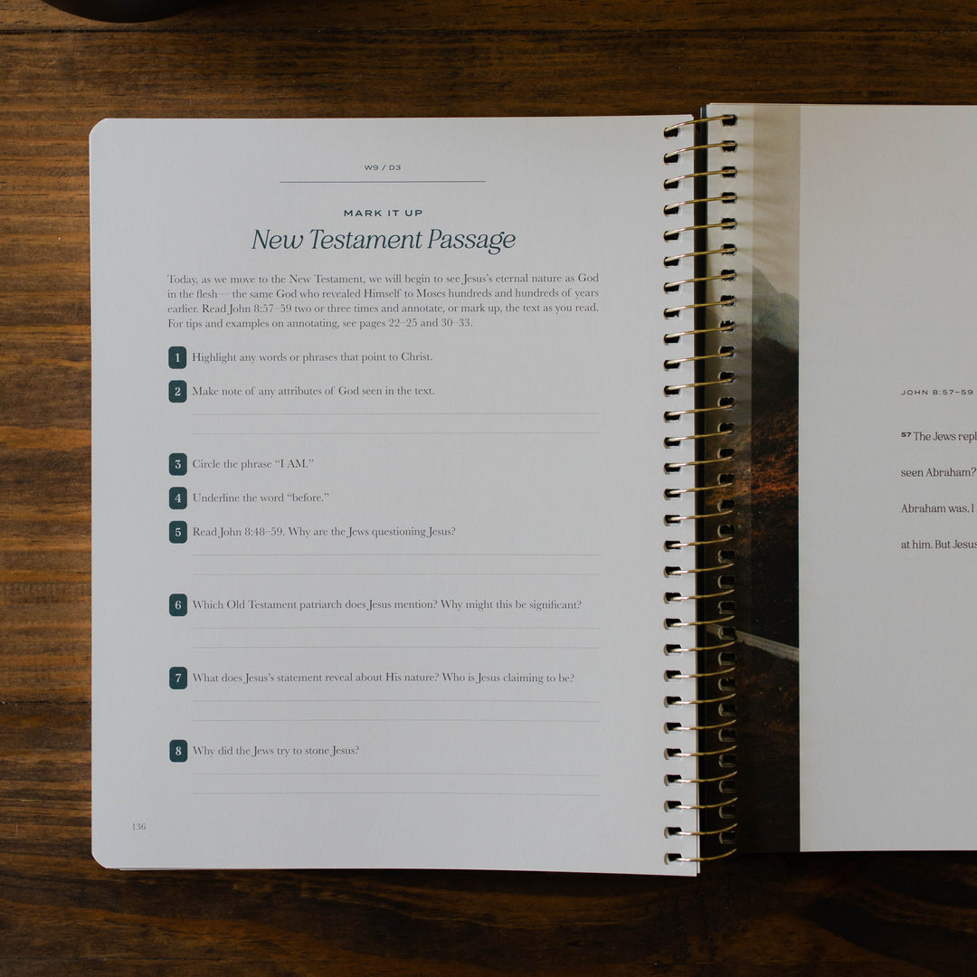 New testament verse mapping directions for men's Bible study Christ in All of Scripture Volume 1