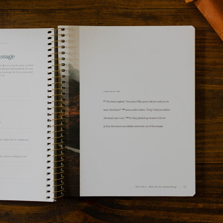 Verse mapping of new testament passage in men's bible study Christ in All of scripture volume 1