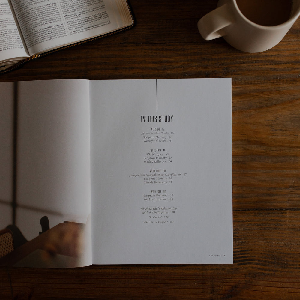 Table of Contents page of Fighting with Faith men's Philippians Bible study