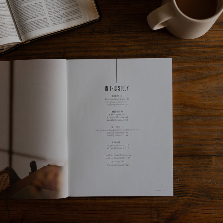 Table of Contents page of Fighting with Faith men's Philippians Bible study