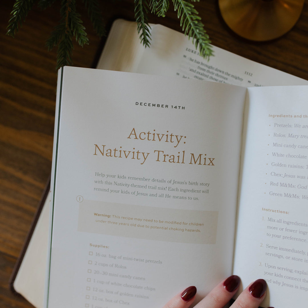 Nativity Trail Mix Activity Page in More Than a Manger