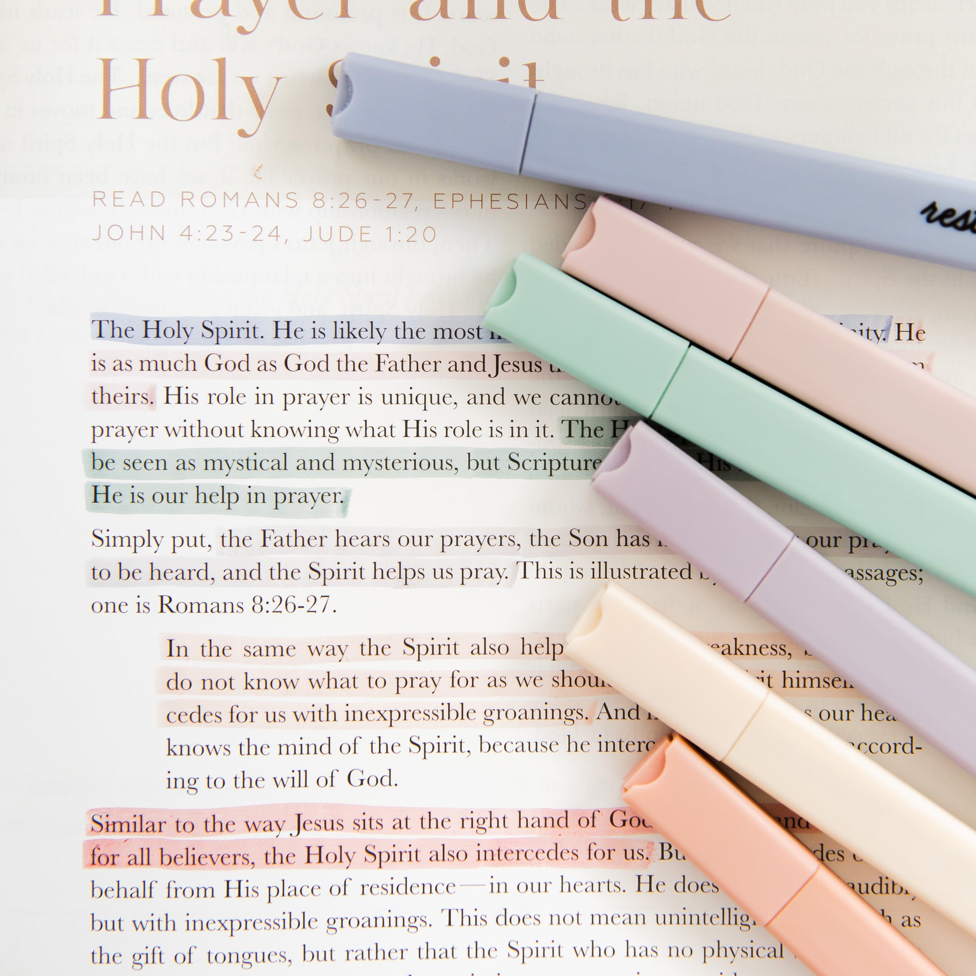 Bible Highlighters Muted Pastel Bible Highlighter Set No Bleed Through Highlighters  Bible Safe Markers Quick Dry Highlighters Gift 
