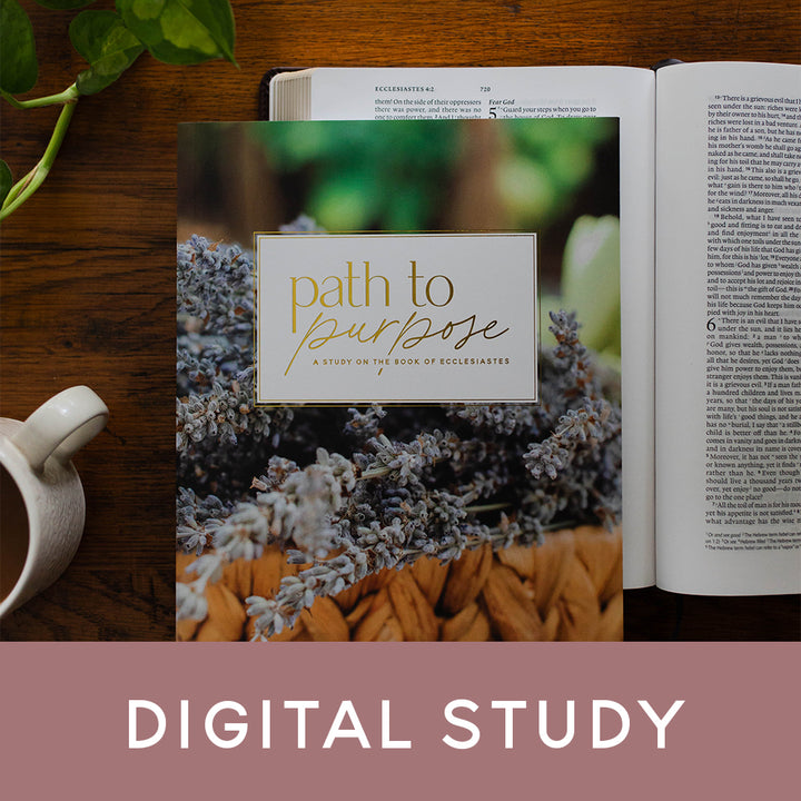 Bible study on top of Bible with the words Digital Study overlaying the image