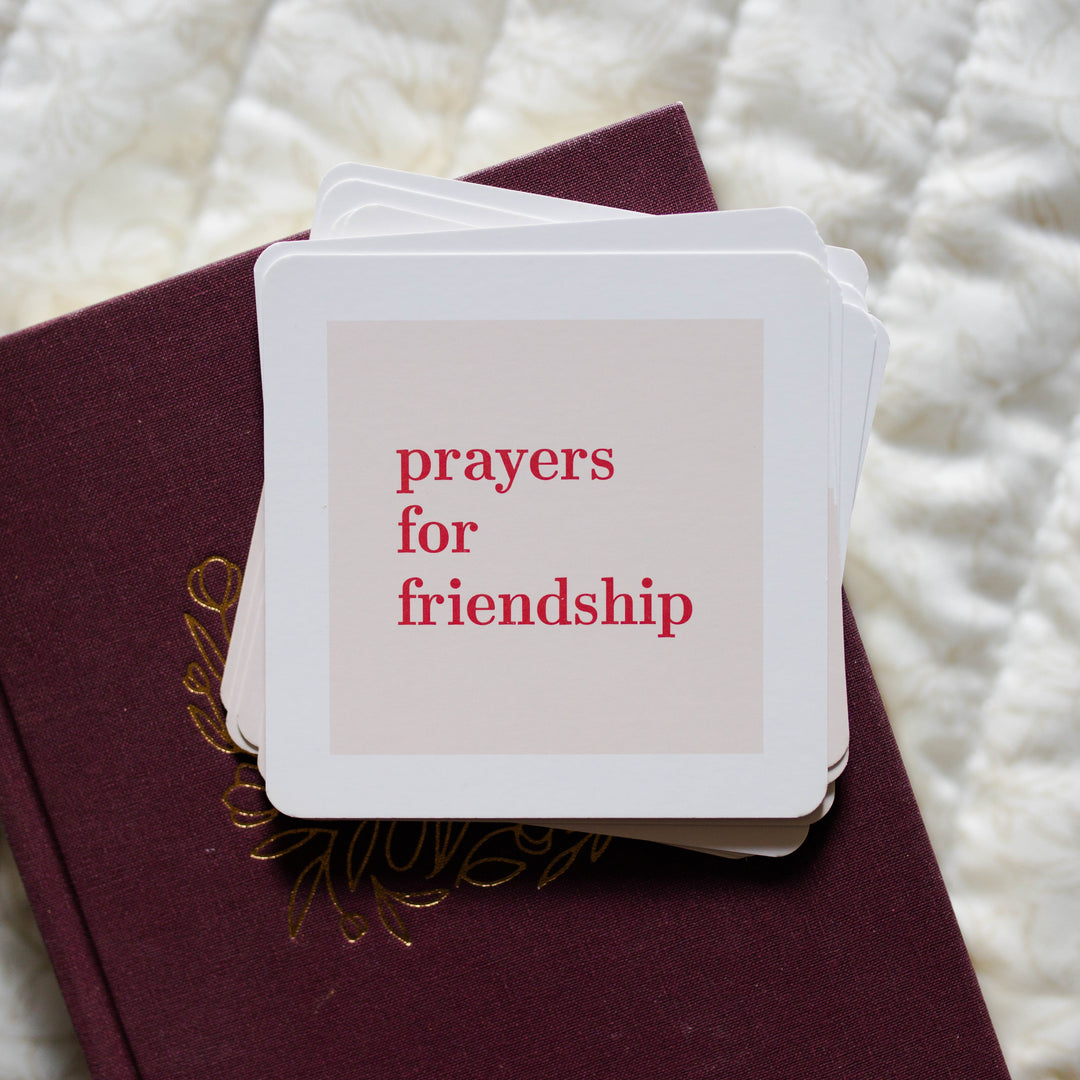 Prayers for Friendship verse cards for Christian women or men