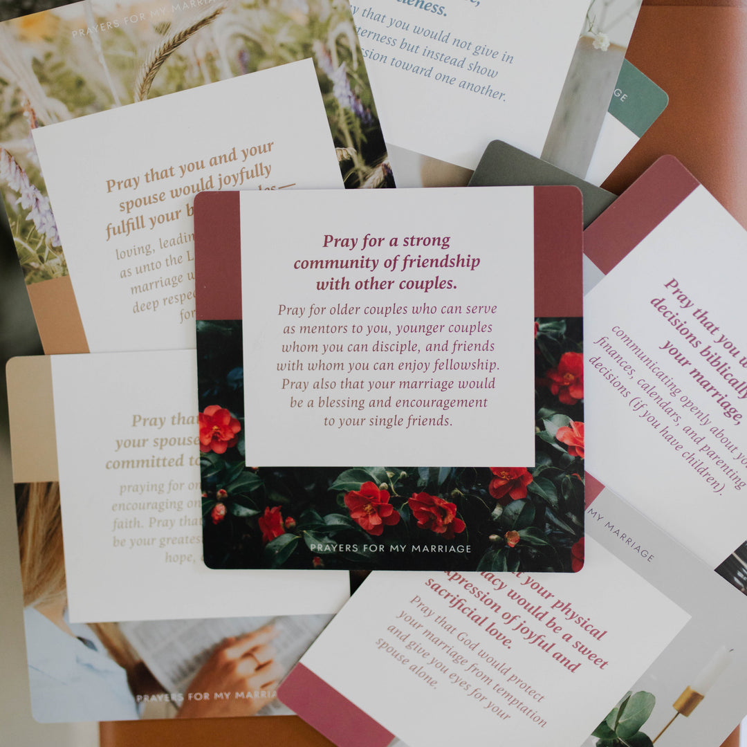 Cards with rounded corners with prayers for your marriage