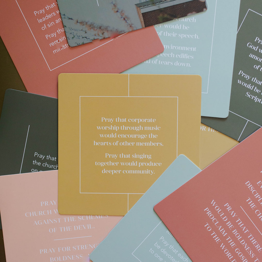 A card set with prayers for the church