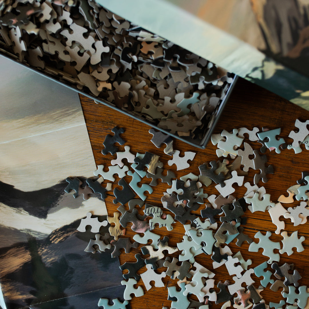 Psalm 121 Pieces in the puzzle box and on the table