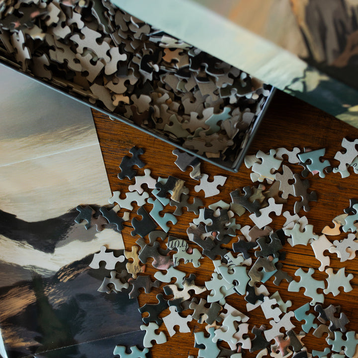 Psalm 121 Pieces in the puzzle box and on the table