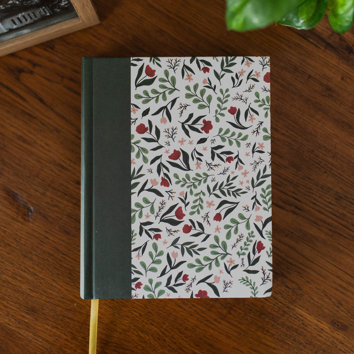 floral single column journaling bible esv