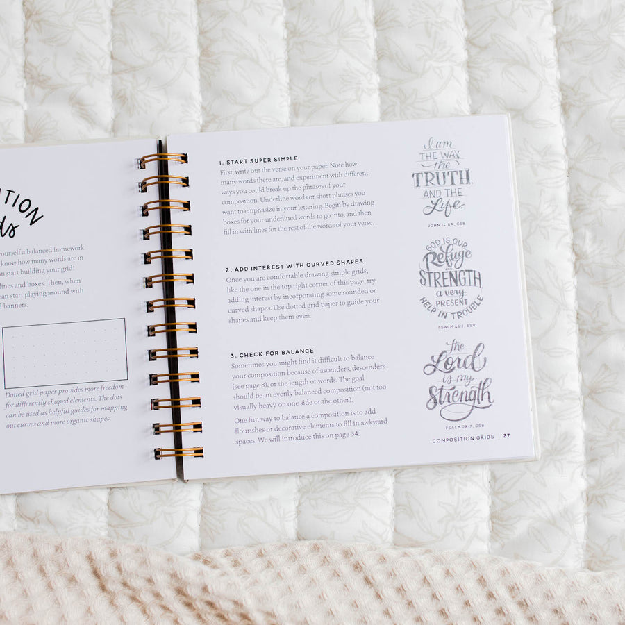 Scripture Memory Gold Lettering Daily Grace Scripture Lettering Workbook | The Daily Grace Co.
