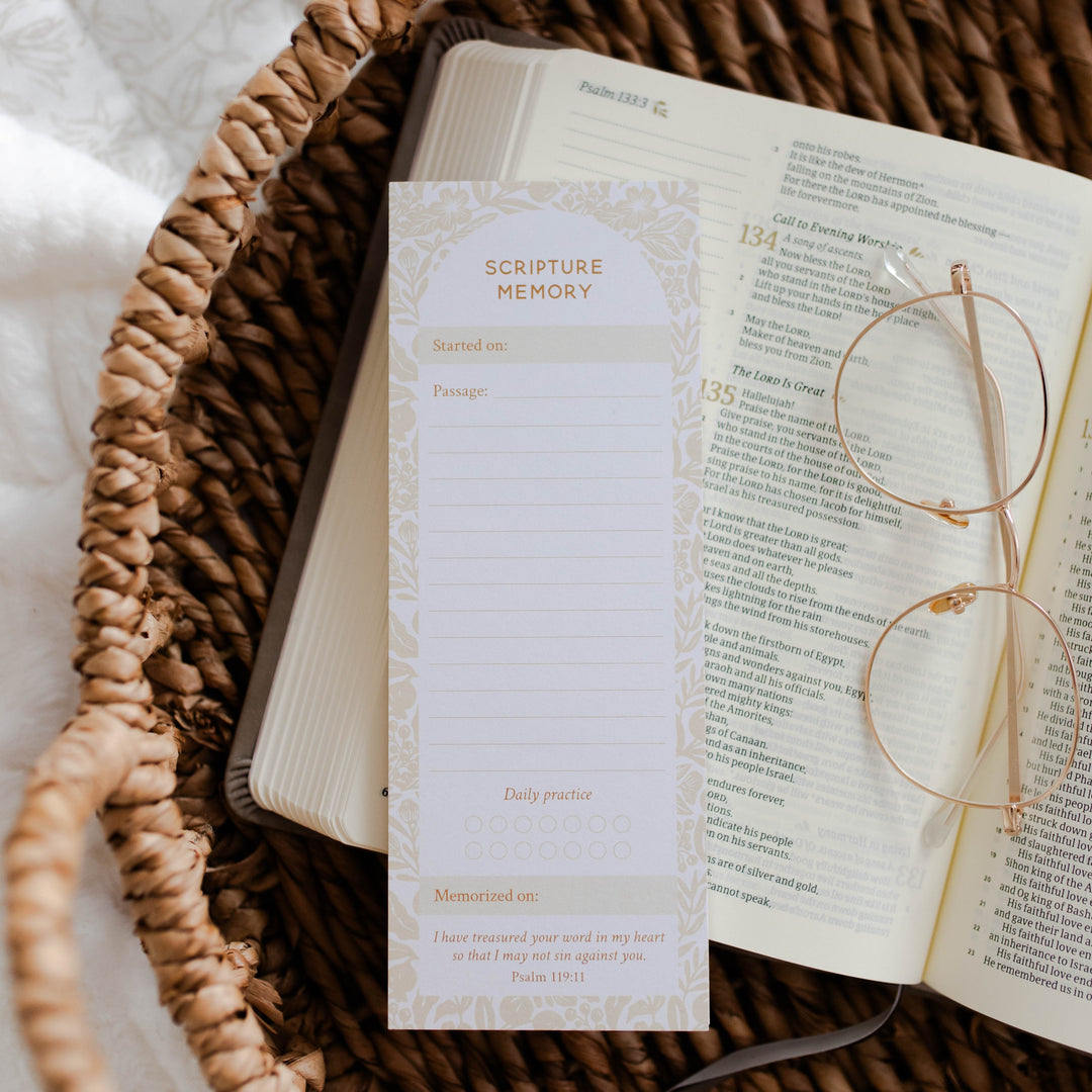 Scripture Memory Notepad - Natural Laurel | TDGC