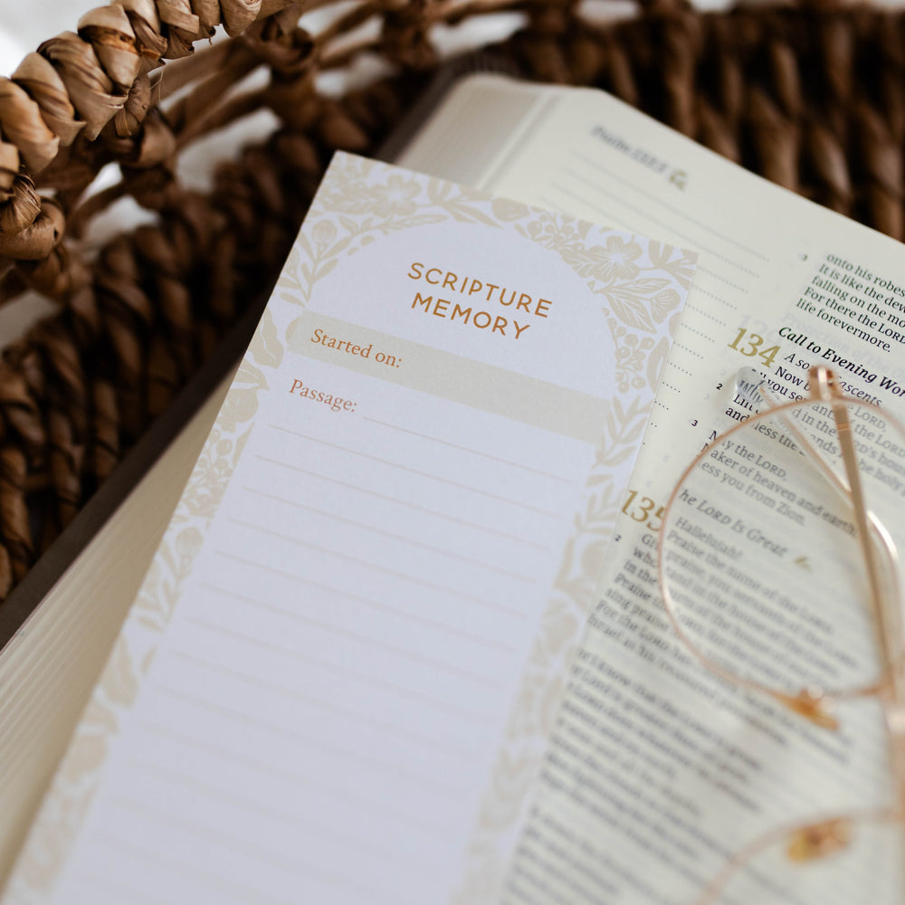 Scripture Memory Notepad - Natural Laurel | TDGC