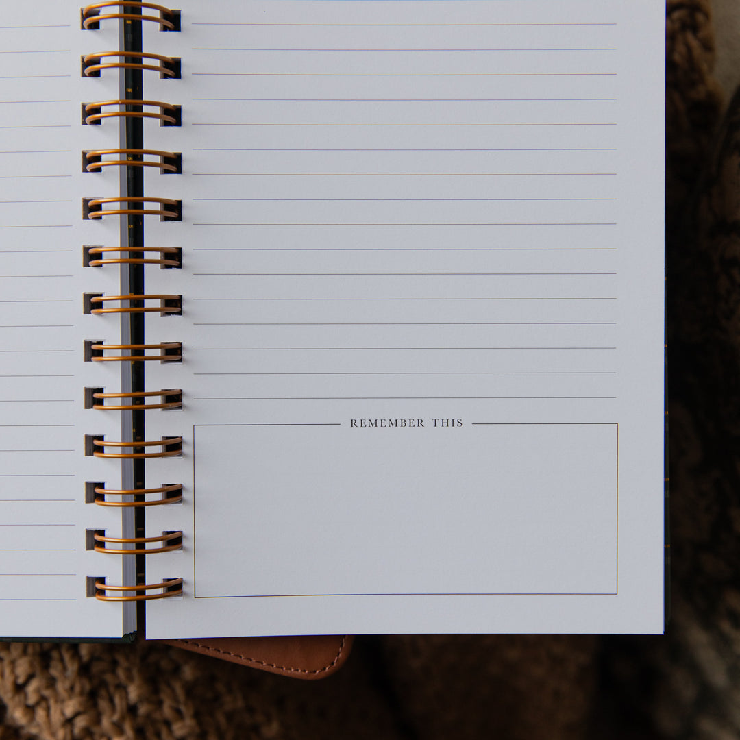 Sermon Notes Journal - Green Plaid