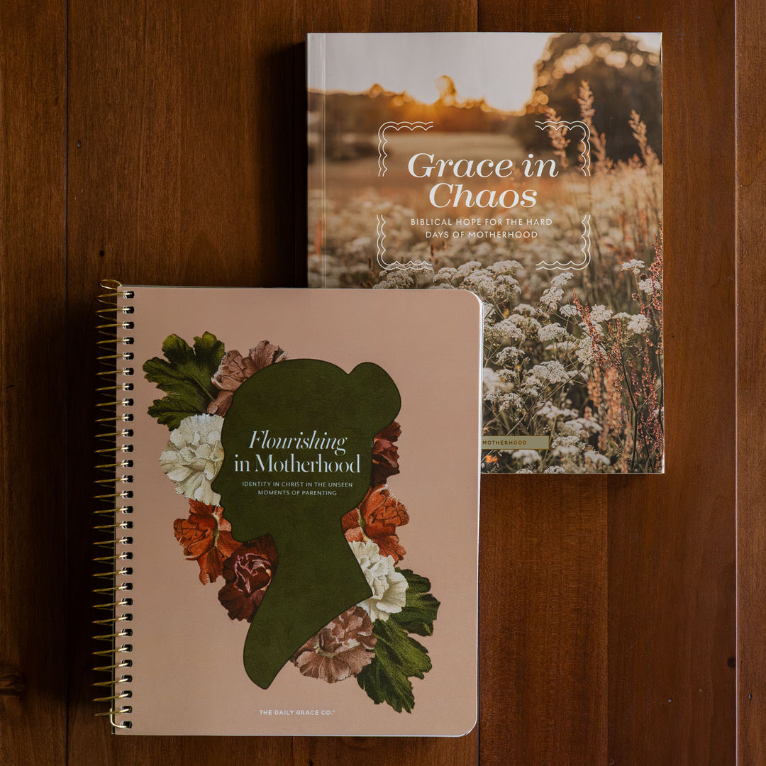 The Motherhood Bundle on a wooden table