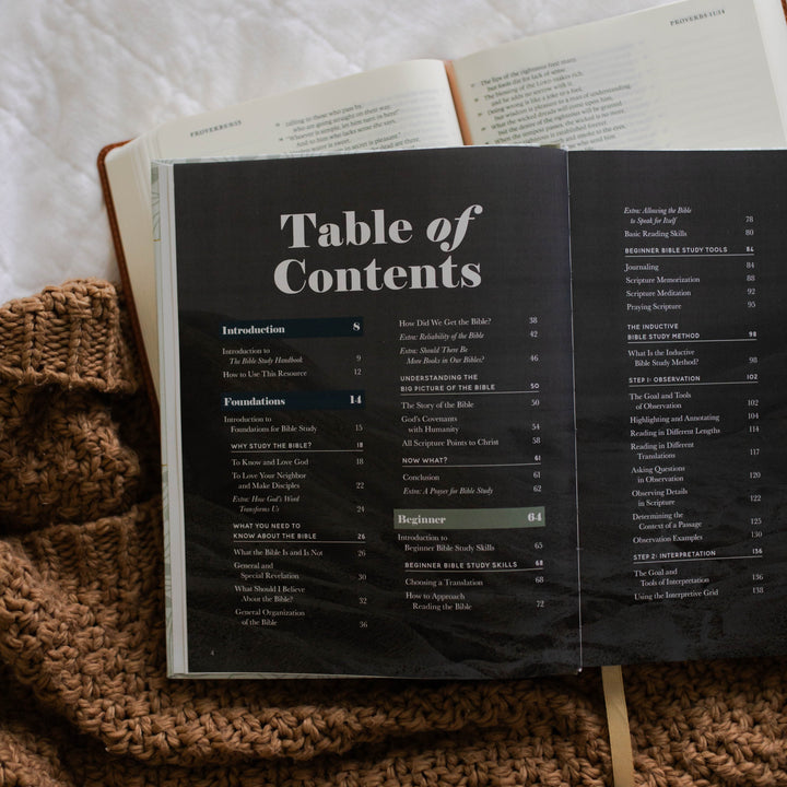 Table of Contents for The Bible Study Handbook