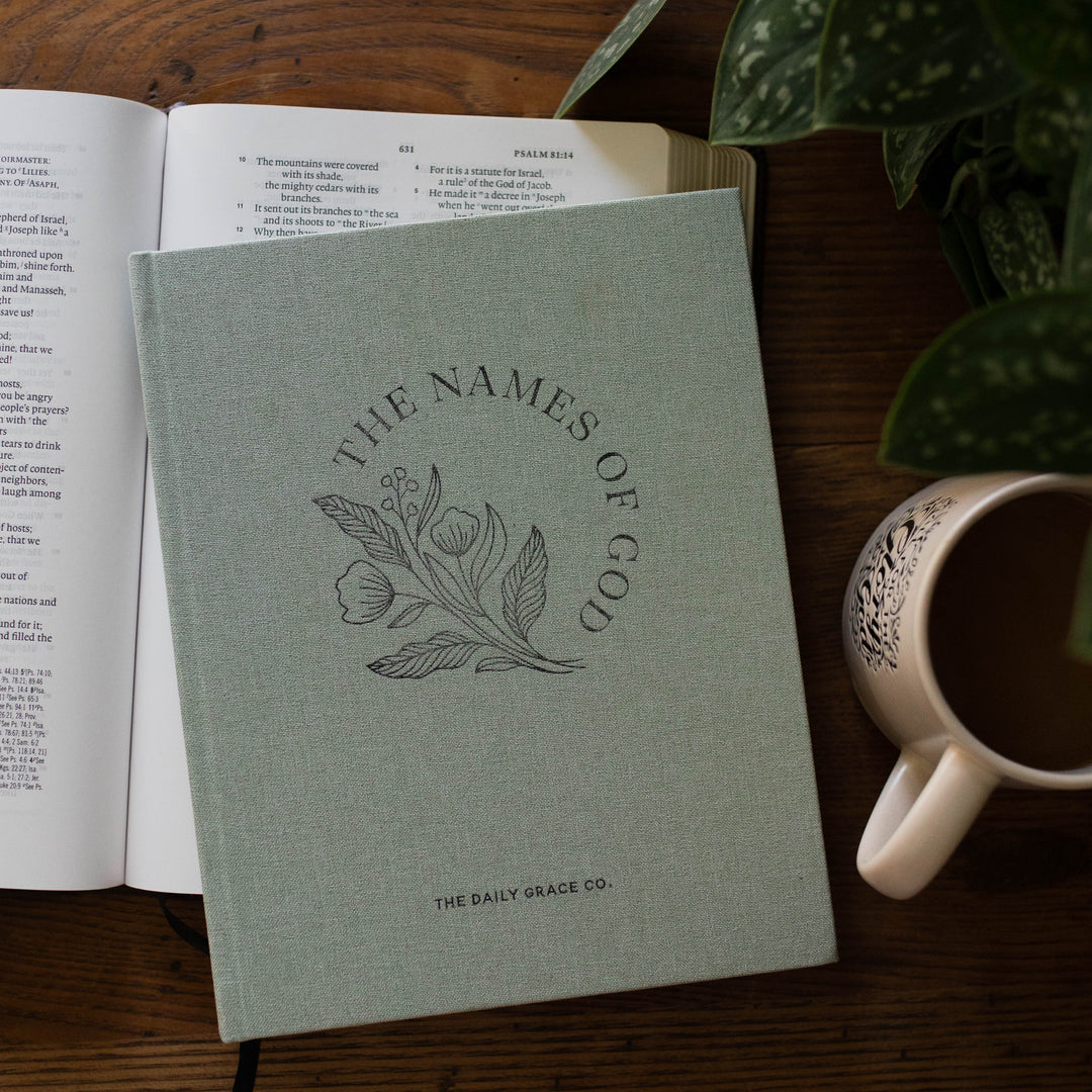 Book on the names of God on top of Bible