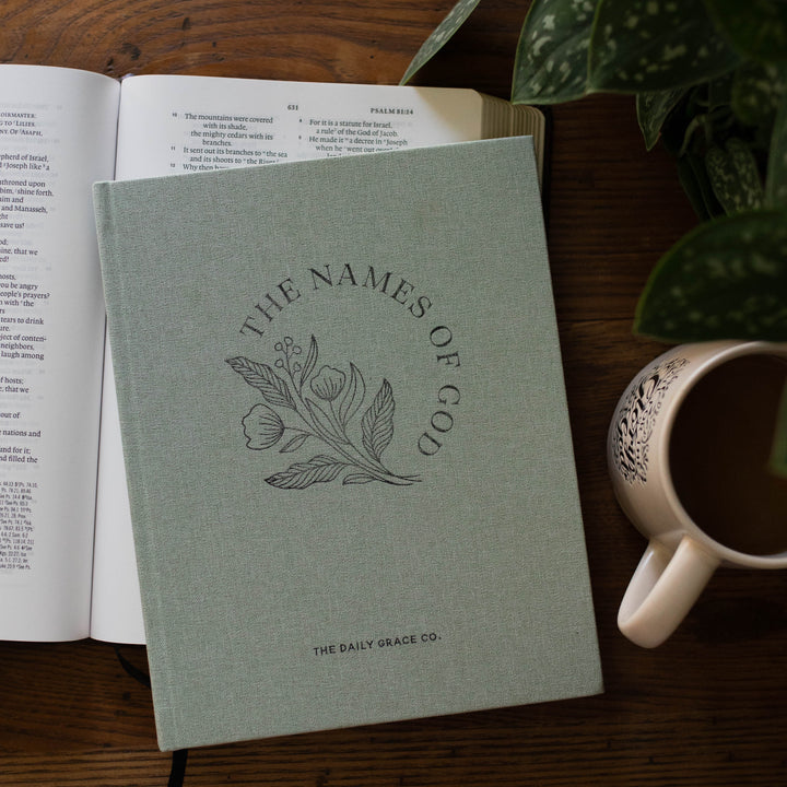 Book on the names of God on top of Bible