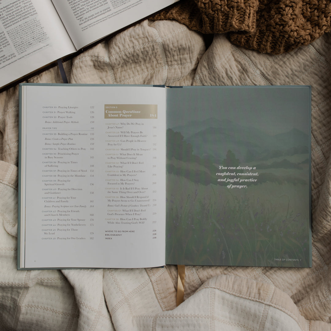 Table of contents of the prayer handbook