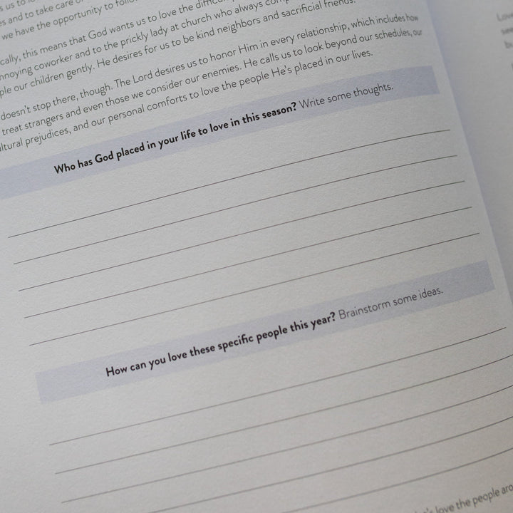 Example reflection questions in This Is His Year faith workbook for women