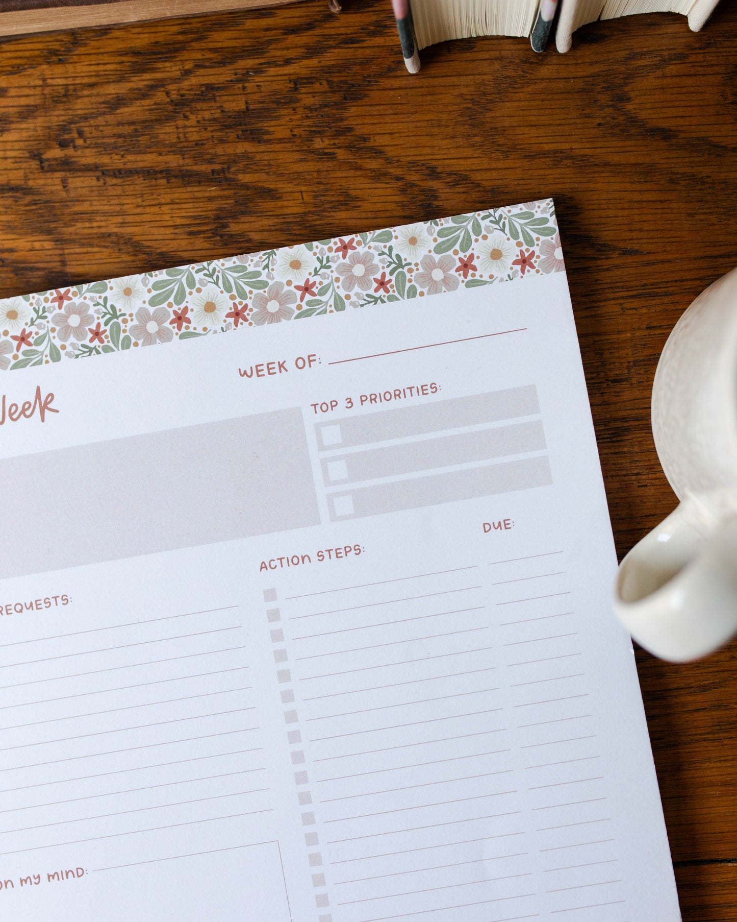 This Week Planner Pad - Almond Blossom | TDGC