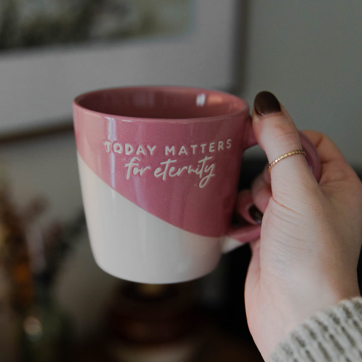 Today matters for eternity christian two tone mug