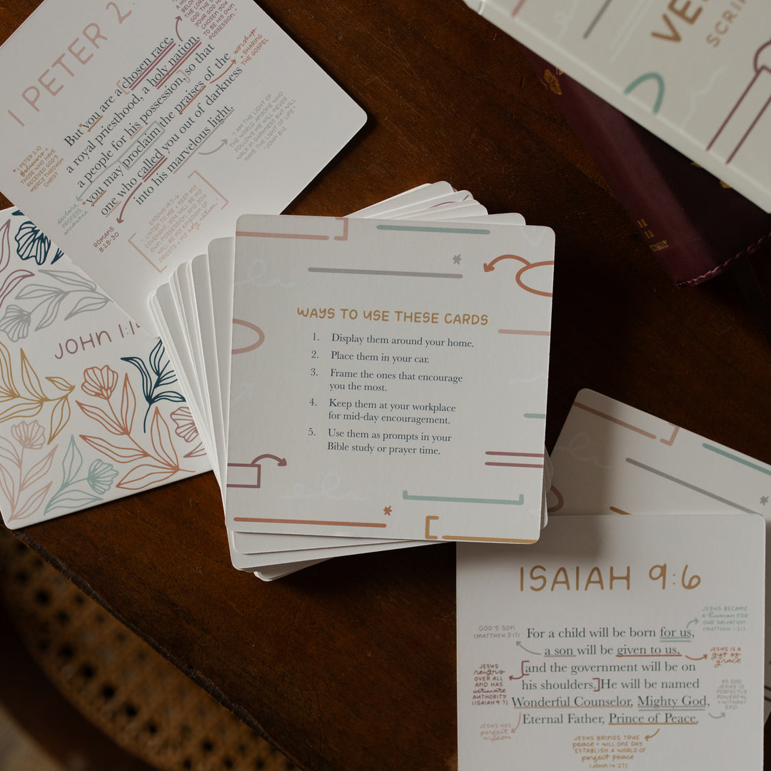 Scripture Cards Over Graphics Verse Map Scripture Cards | TDGC – The Daily Grace Co.