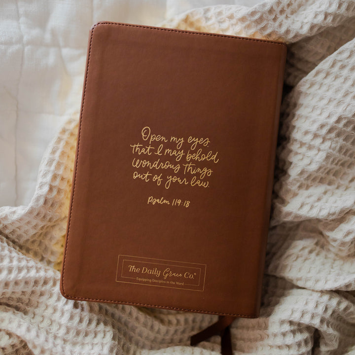 esv study bible with verse imprinted