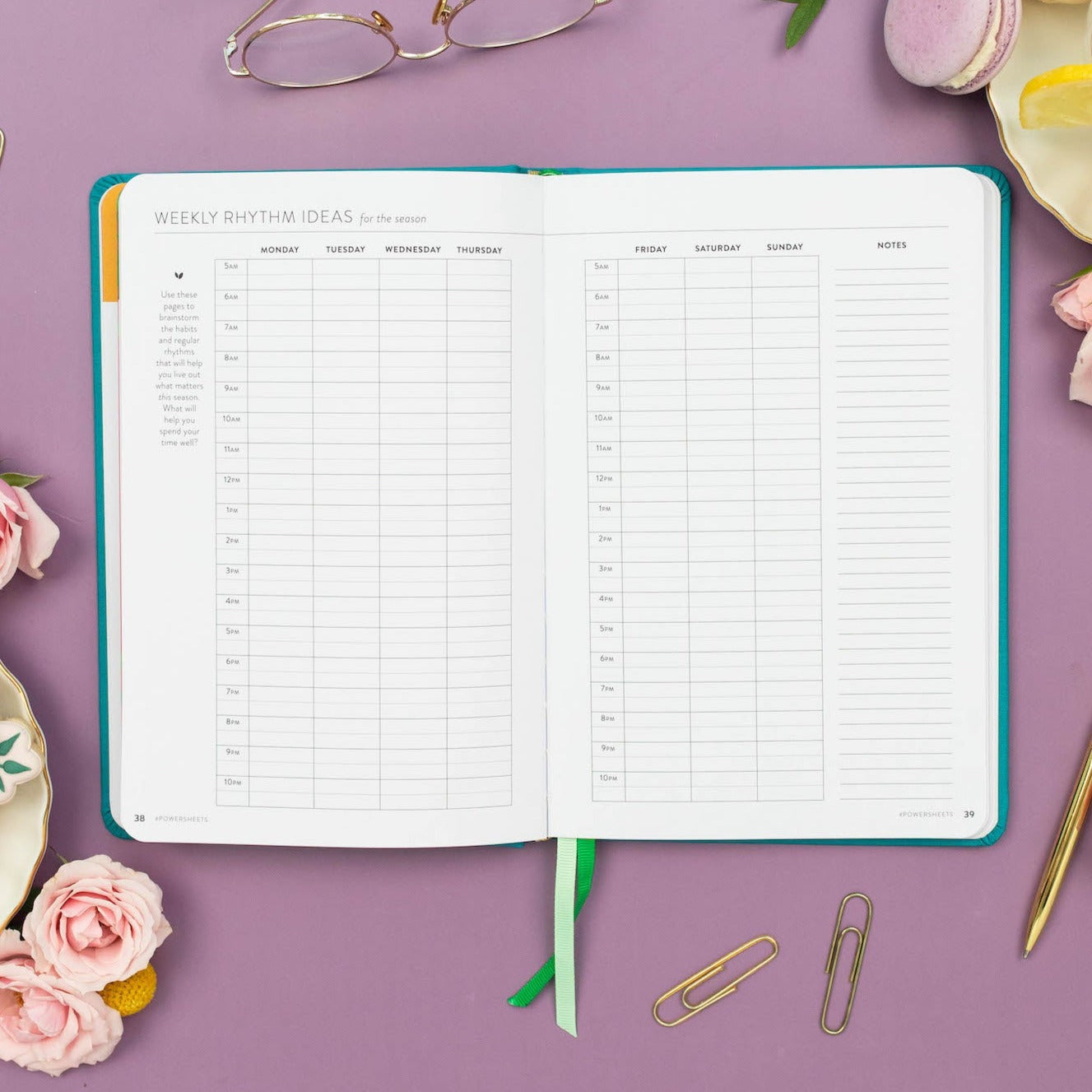 90-Day PowerSheets® Goal Planner | Weekly Undated (Lavender)