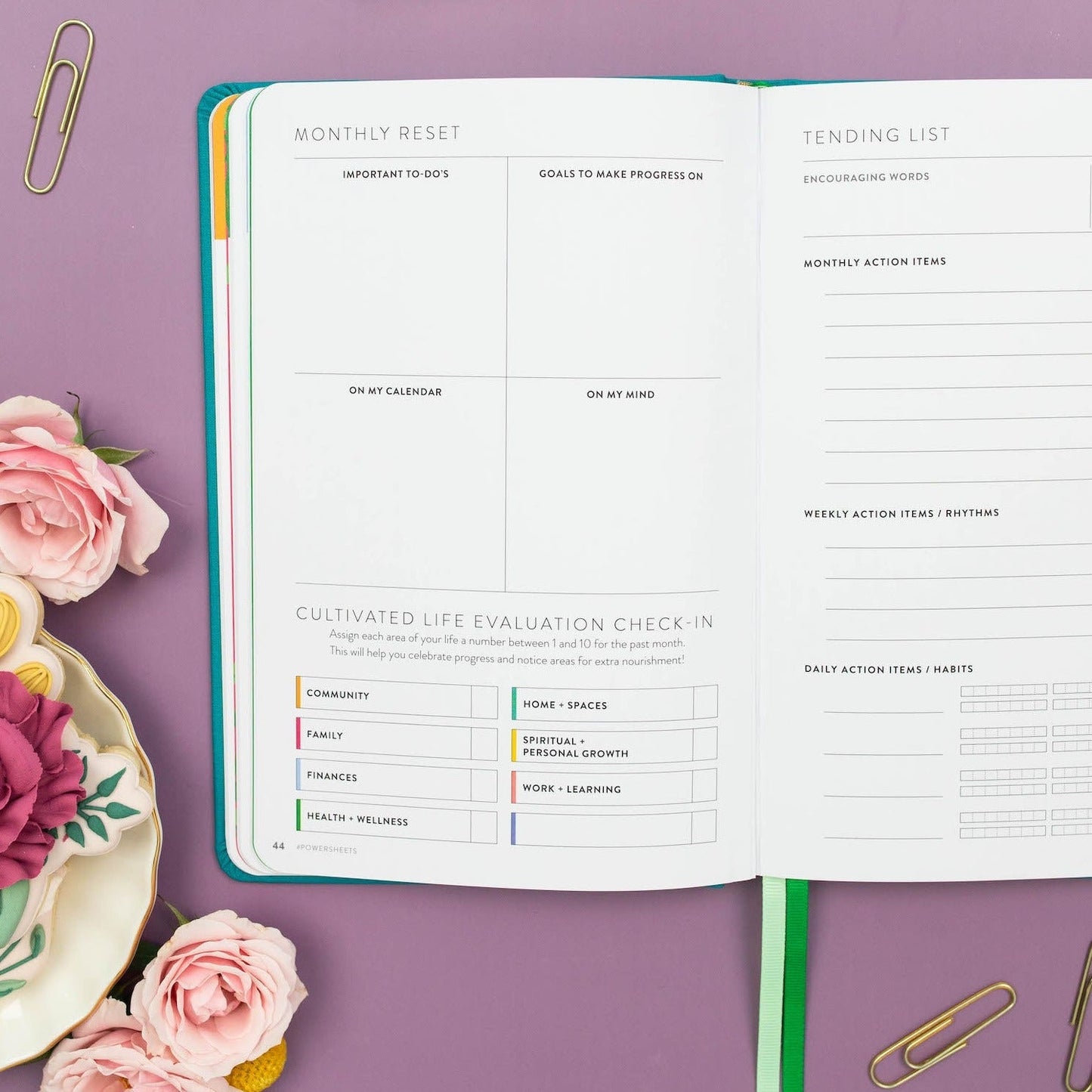 90-Day PowerSheets® Goal Planner | Weekly Undated (Lavender)