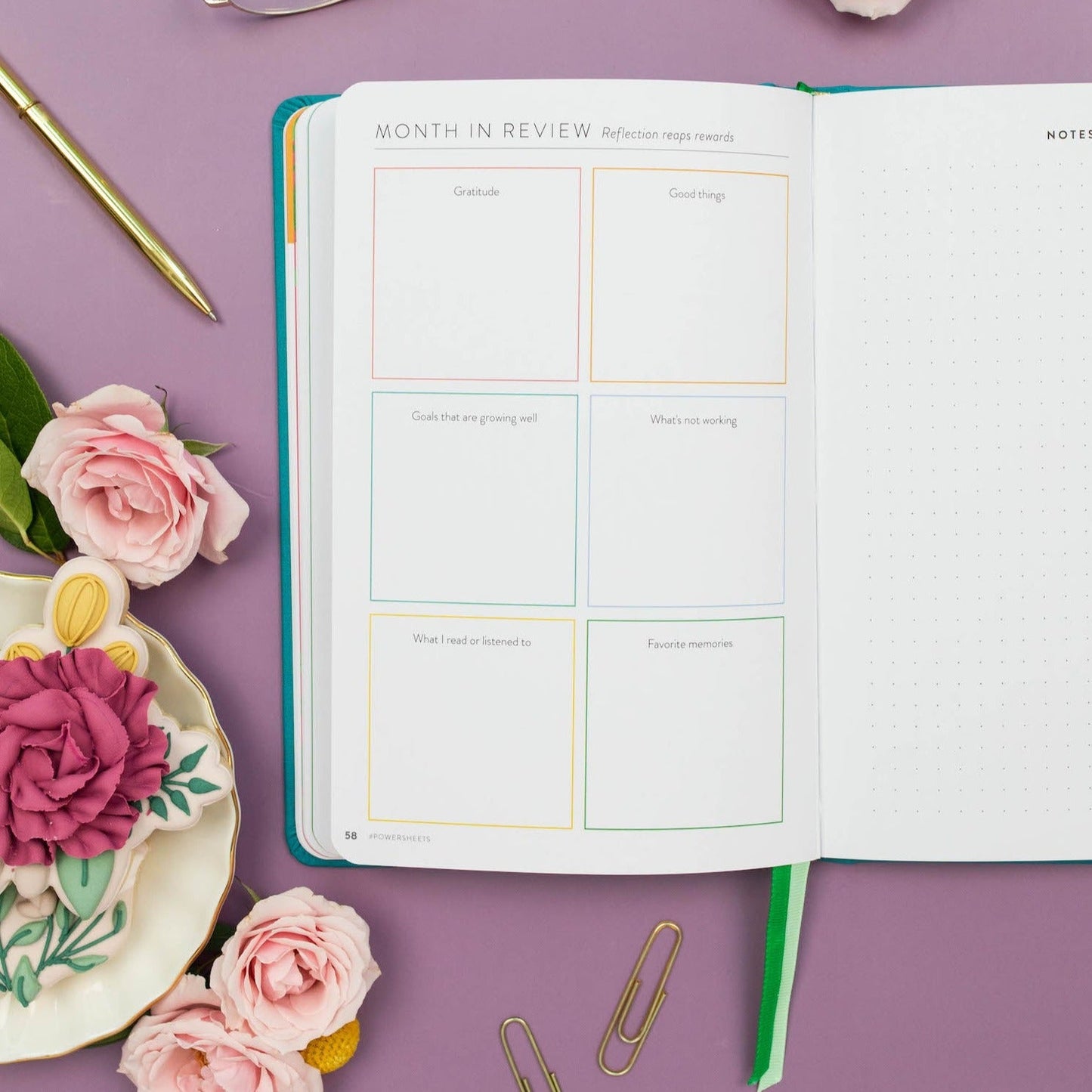 90-Day PowerSheets® Goal Planner | Weekly Undated (Lavender)