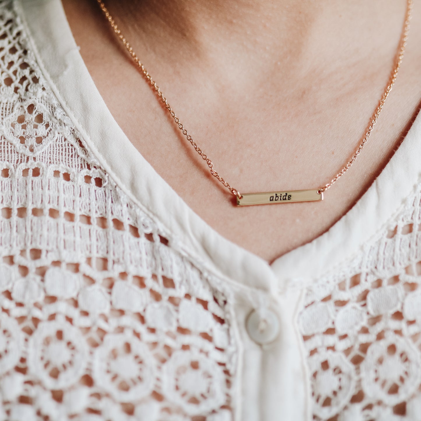 Abide Bar Necklace