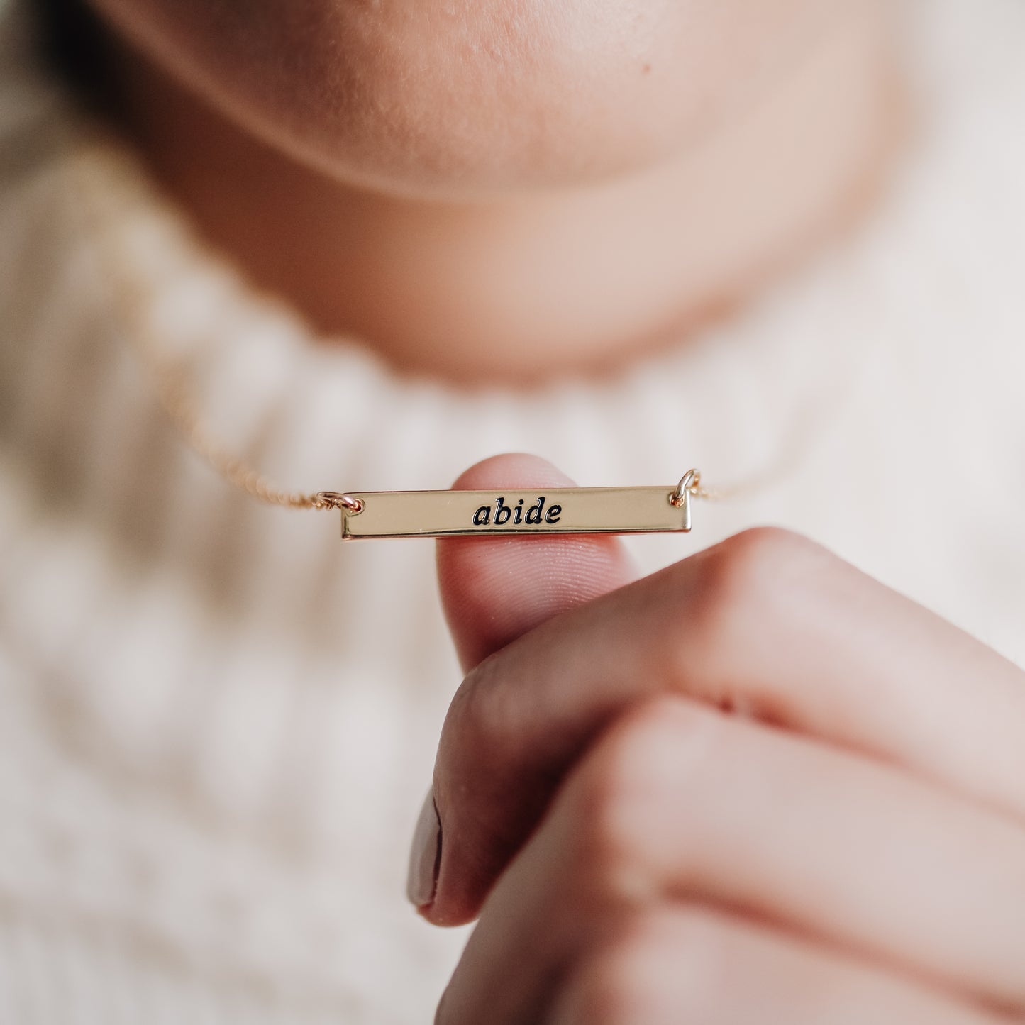 Abide Bar Necklace