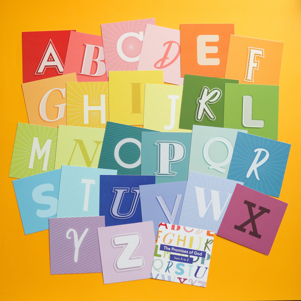 Kids Christian Cards to teach children the Alphabet 